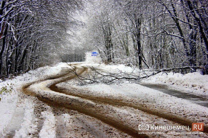 Снегопад парализовал движение к переправе в Кинешемском районе фото 7