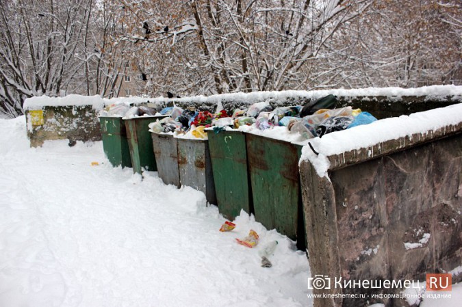 Снег парализовал вывоз мусора в Кинешме фото 4