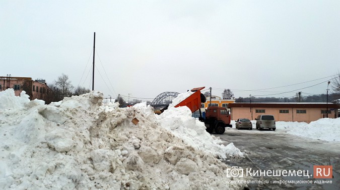 На центральном рынке Кинешмы организовали огромную свалку снега фото 4