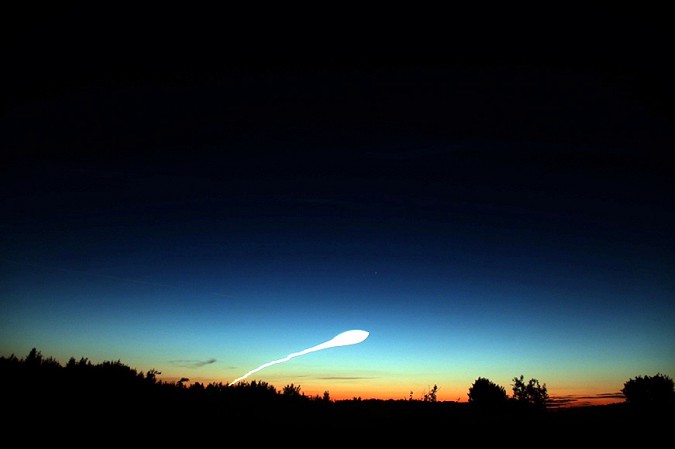 Кинешемцы наблюдали «медузу» от запуска ракеты с космодрома Плесецк фото 6