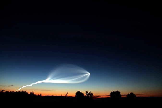 Кинешемцы наблюдали «медузу» от запуска ракеты с космодрома Плесецк фото 8