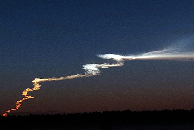 Кинешемцы наблюдали «медузу» от запуска ракеты с космодрома Плесецк фото 7