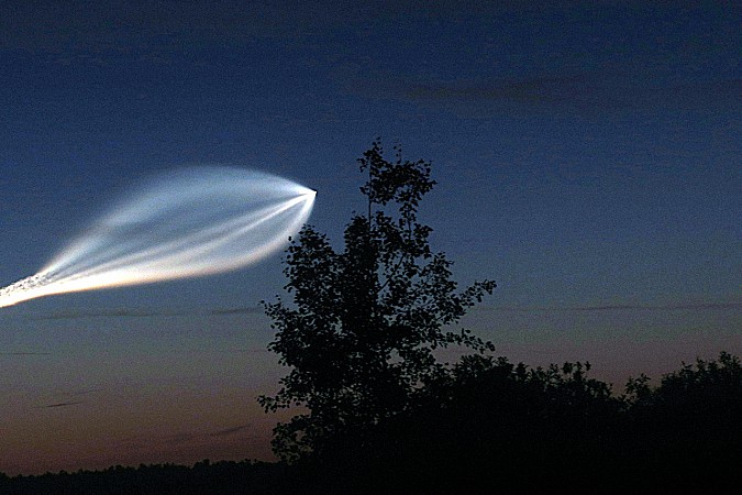 Кинешемцы наблюдали «медузу» от запуска ракеты с космодрома Плесецк фото 5