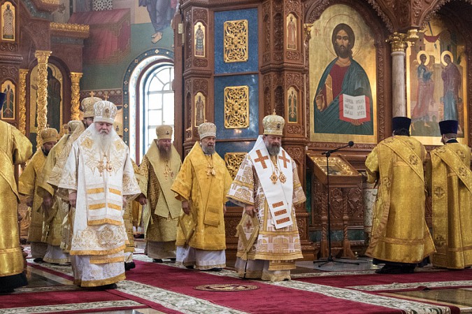 Кинешемский епископ Иларион с собором иерархов совершил богослужение в Воронеже фото 2