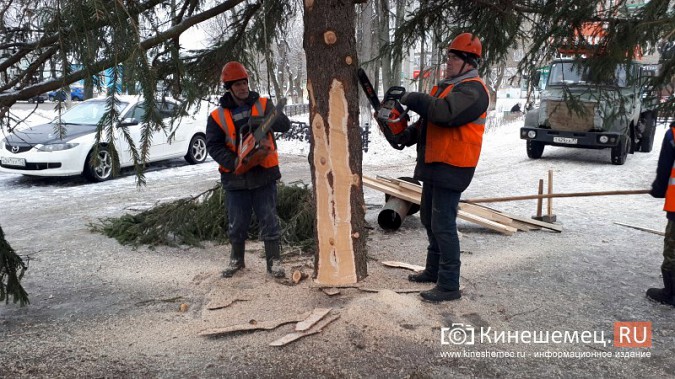 В Кинешме установили вторую по величине новогоднюю елку фото 4