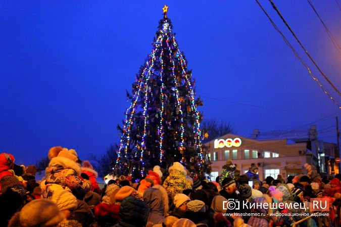 В Кинешме зажгли главную новогоднюю елку фото 17