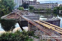 На мосту через Казоху продолжают демонтировать пролёты