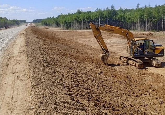 Продолжается строительство автомобильной дороги Жажлево - Ильинское
