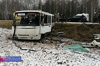 Опубликовано видео ДТП, в котором погиб пассажир автобуса «Иваново-Вичуга»