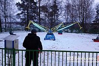 В центральном парке Кинешмы установили аттракцион «Тюбинг-кросс» для катания на «ватрушках»