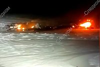 СК опубликовал видео с места столкновении двух снегоходов на Волге, где погиб человек