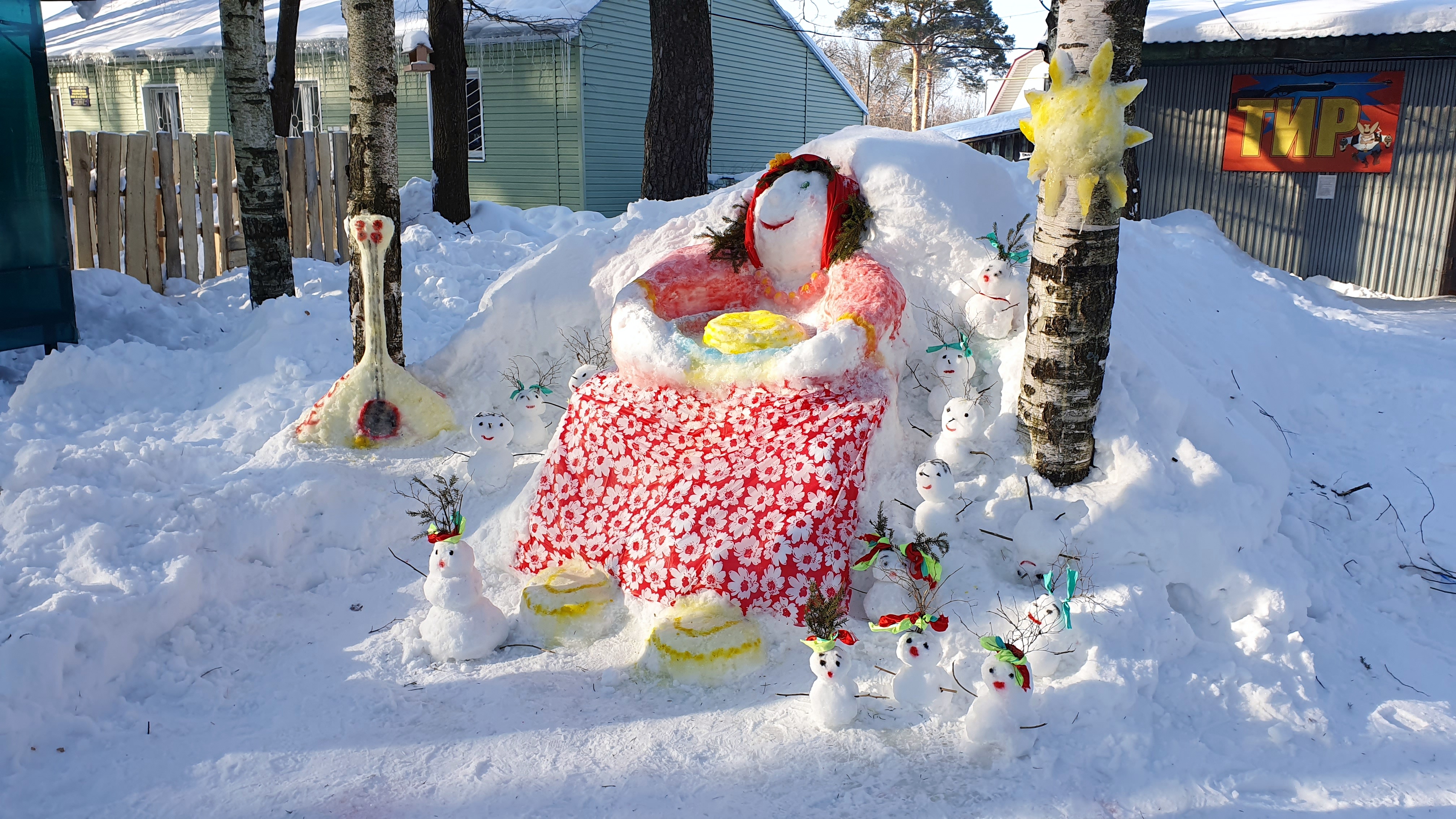 В центральном парке Кинешмы прошёл конкурс снежных фигур