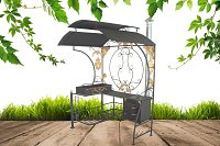 Мангал с печкой под казан