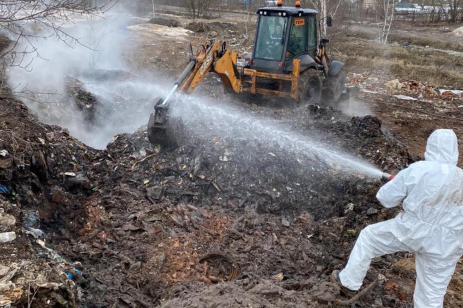 Пожарная машина и тепловизор: в Кинешме началась рекультивация свалки в Сокольниках