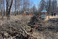 В переулке Баумана благоустраивают место, где установят площадку для воркаута