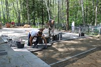 Завершается благоустройство воинского мемориала на кладбище «Сокольники»