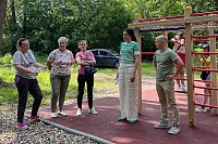 В парке на ул.Костромской установили новую детскую спортивно-игровую площадку