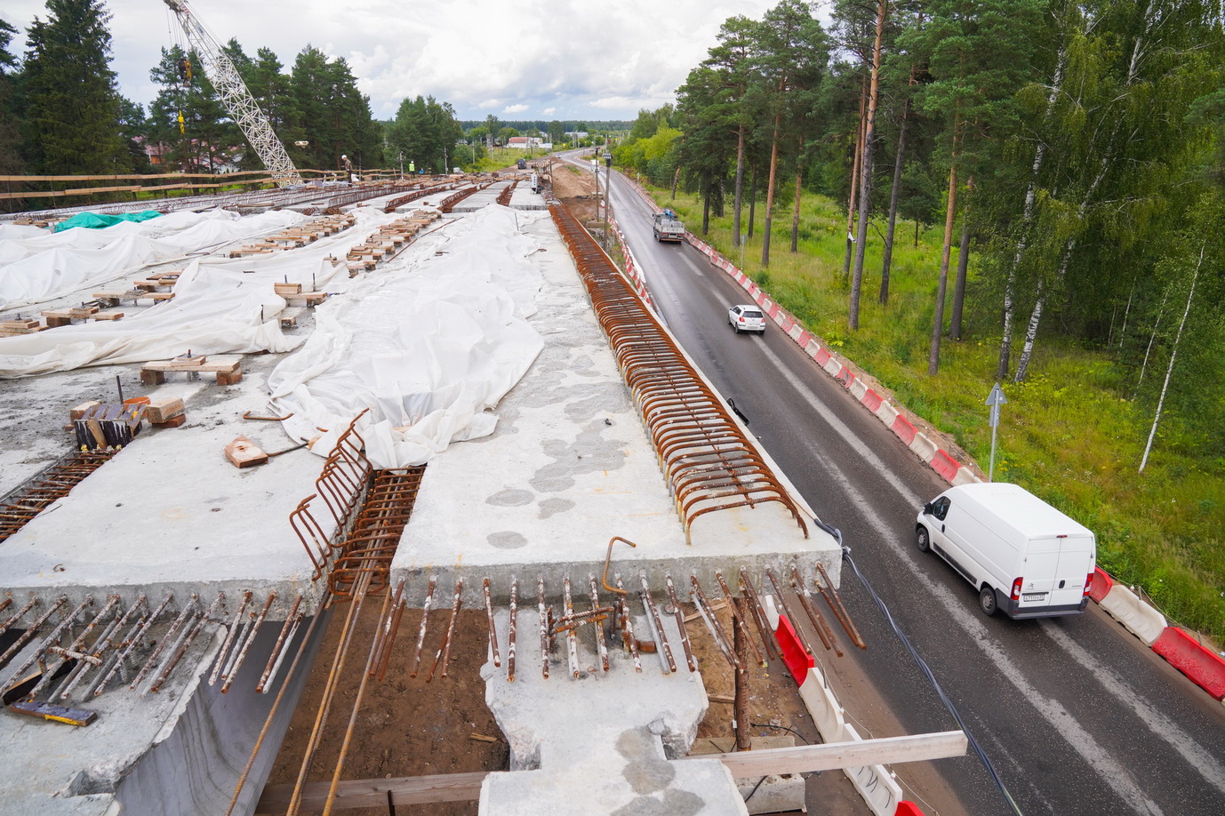 В районе строительства путепровода у Горино на дороге Иваново – Кинешма изменится схема движения