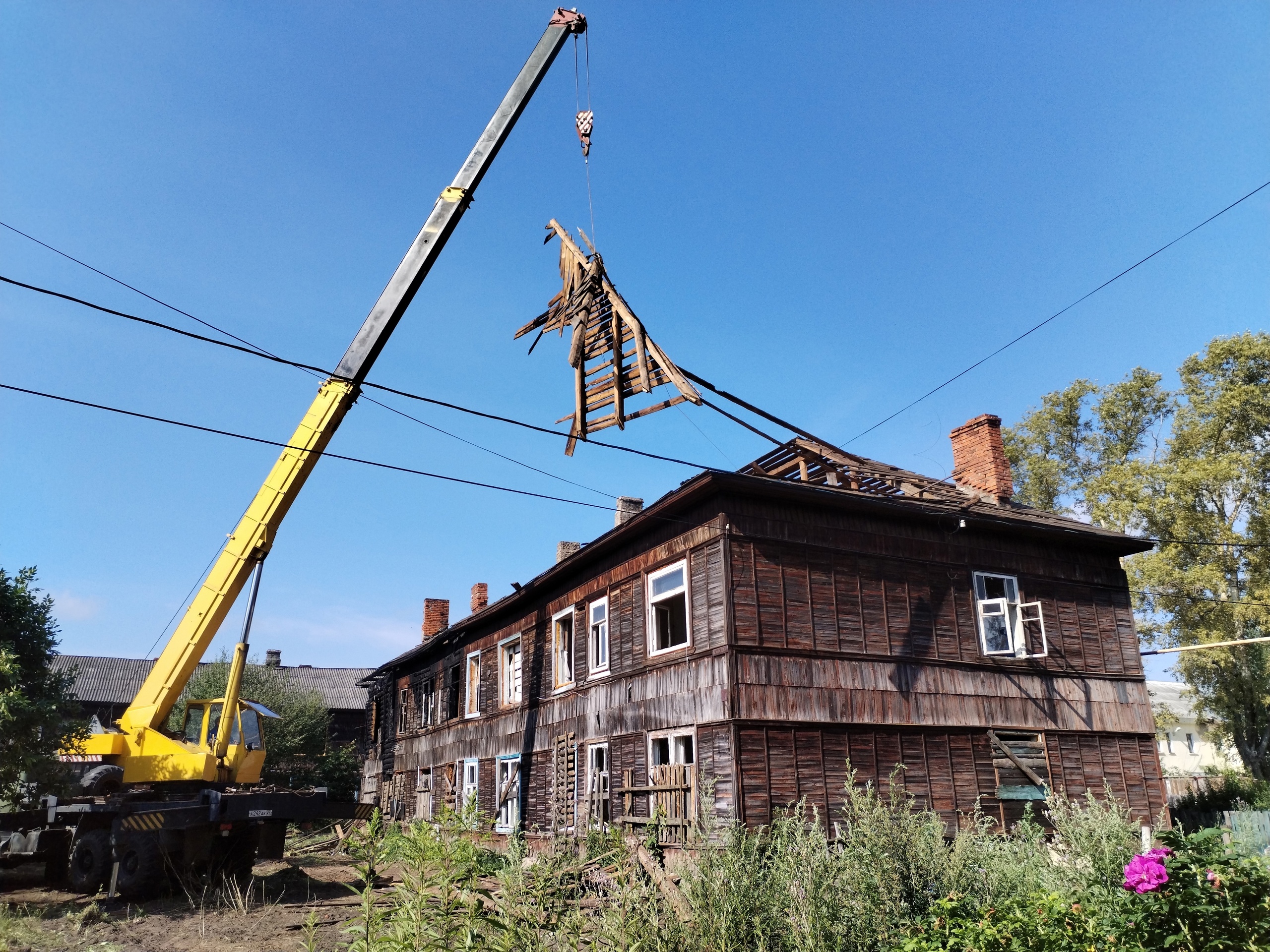 УГХ Кинешмы продолжает снос домов аварийных домов на Рубленом