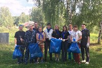 На берегу реки Томны прошёл экологический субботник