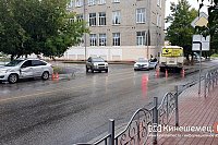 На перекрестке ул.Фрунзе - Комсомольской столкнулись пассажирский автобус и «Лада»