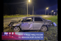 В Кинешме пьяный водитель вылетел с дороги на ул.Юрьевецкой