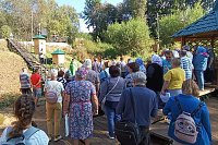 В Наволоках завершилось благоустройство ключика в честь Преподобного Тихона Луховского