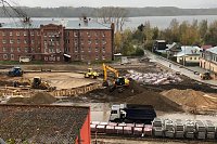 В Наволоках продолжается благоустройство Базарной площади