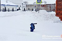 Часть водоразборных колонок в Кинешме ушли под снег