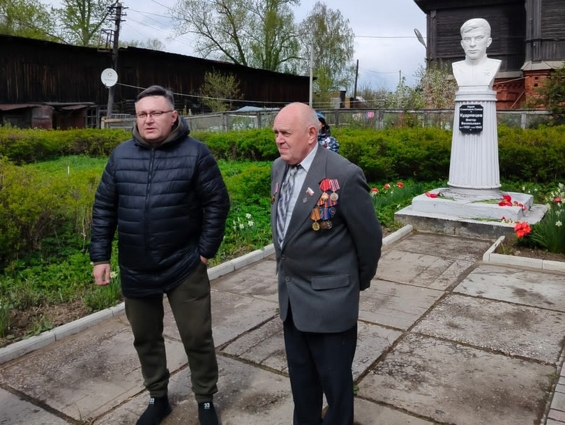 Кинешму посетил внук Героя Советского Союза Виктора Кудрявцева
