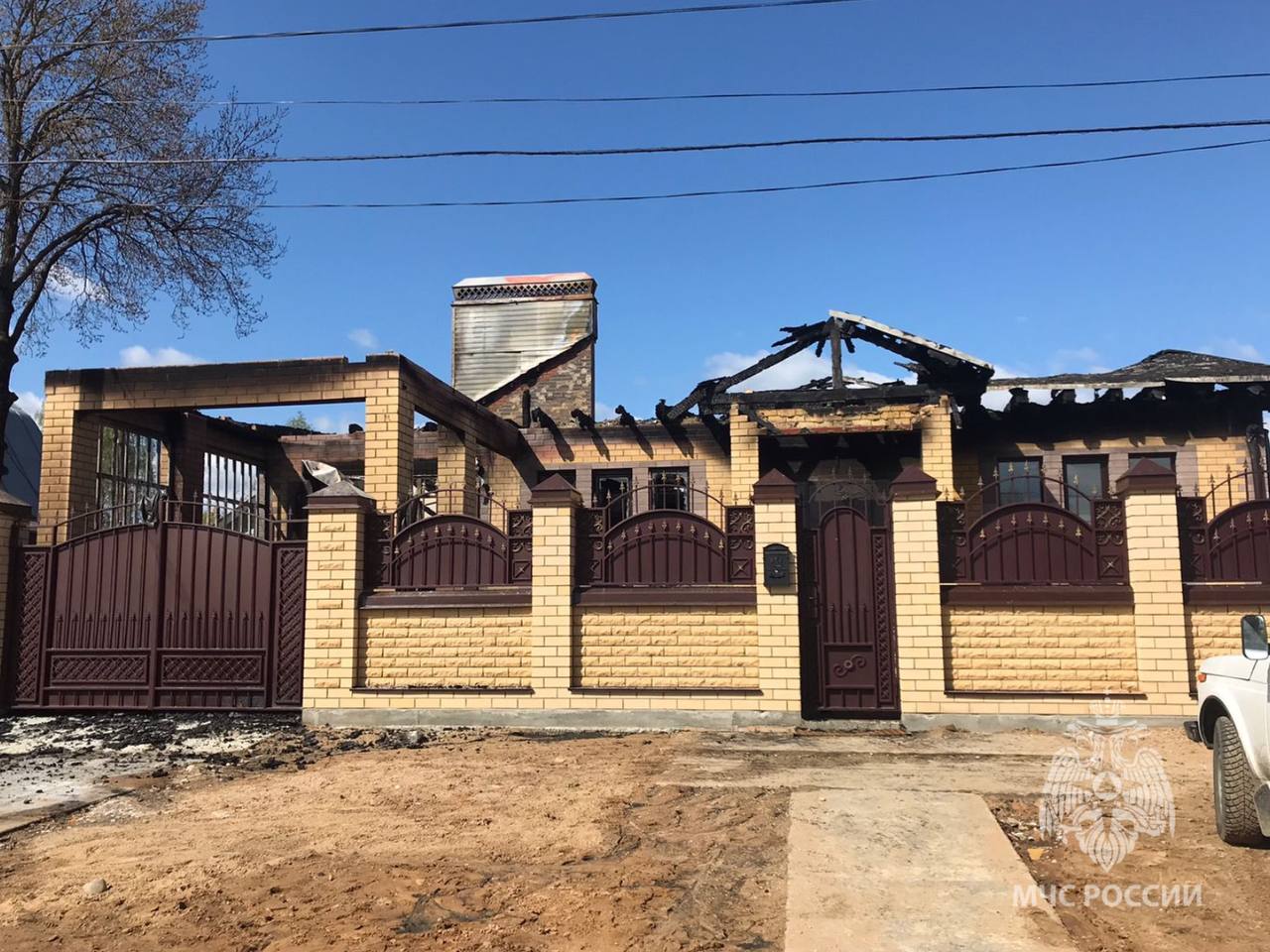 В Кинешме на ул.Крымской сгорел частный дом