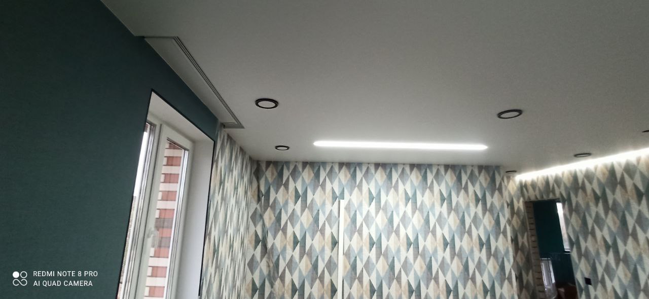 Установка натяжных потолков под ключ