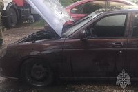 Аккумулятор стал причиной возгорания «Приоры» на улице Гагарина