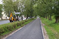 На ул.Островского у ж/д вокзала ремонтируют тротуары