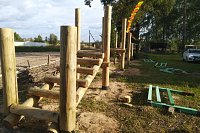 На «Рубеже маршала А.М.Василевского» устанавливают новые элементы полосы препятствий