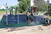 Завершается строительство площадки  для занятий воркаутом на ул.Гагарина