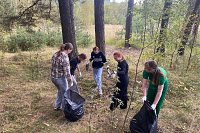 В ходе экологического субботника в сосновом бору «Богданиха» собрано более 20 мешков мусора