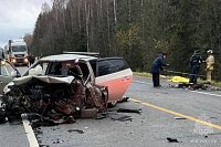 Двое водителей погибли в лобовом столкновении  Chevrolet и Hyundai в Родниковском районе