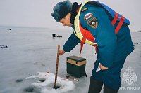 Толщина льда на Кинешемке держится на уровне 10-15 см