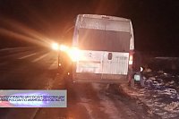 На дороге Ковров-Шуя-Кинешма из-за лопнувшего колеса перевернулся автобус с пассажирами