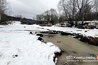 Строители новых очистных в Кинешме завалили песком русло р.Томна, впадающей в Волгу