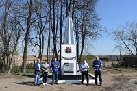 В Кинешме энергетики отремонтировали обелиск у бывшего мукомольного комбината