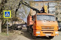 Кинешму очищают от собранного на субботниках мусора