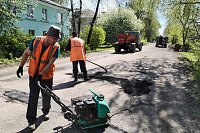 На улице Пирогова выполнили ямочный ремонт дороги