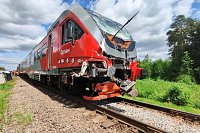 В Ивановской области грузовик «Скания» столкнулся с поездом «Орлан»