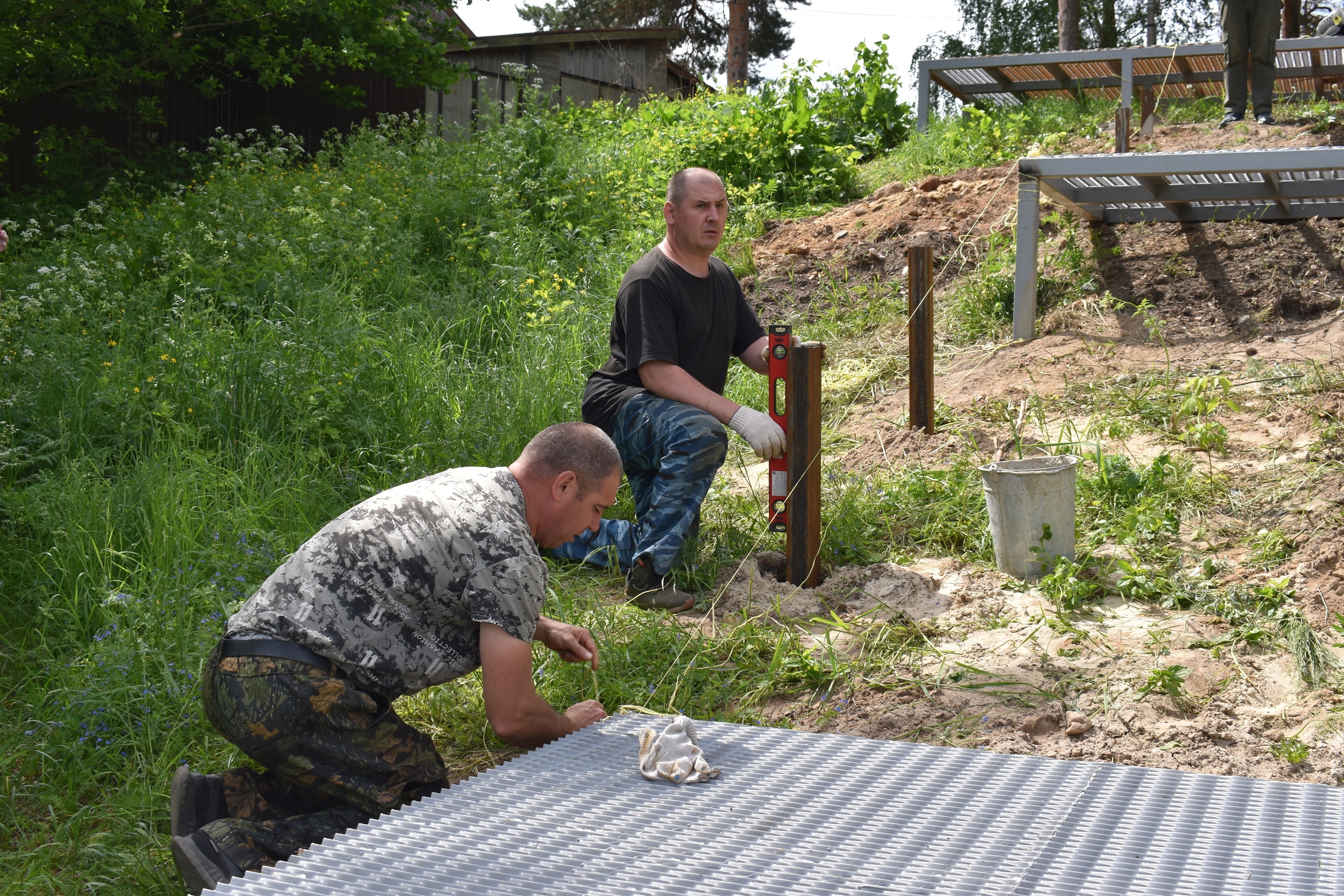 В Кинешме приступили к строительству лестничного схода к Волге в микрорайоне «Фабрика №1»
