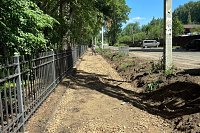 В Наволоках продолжается благоустройство парка отдыха Комсомольский