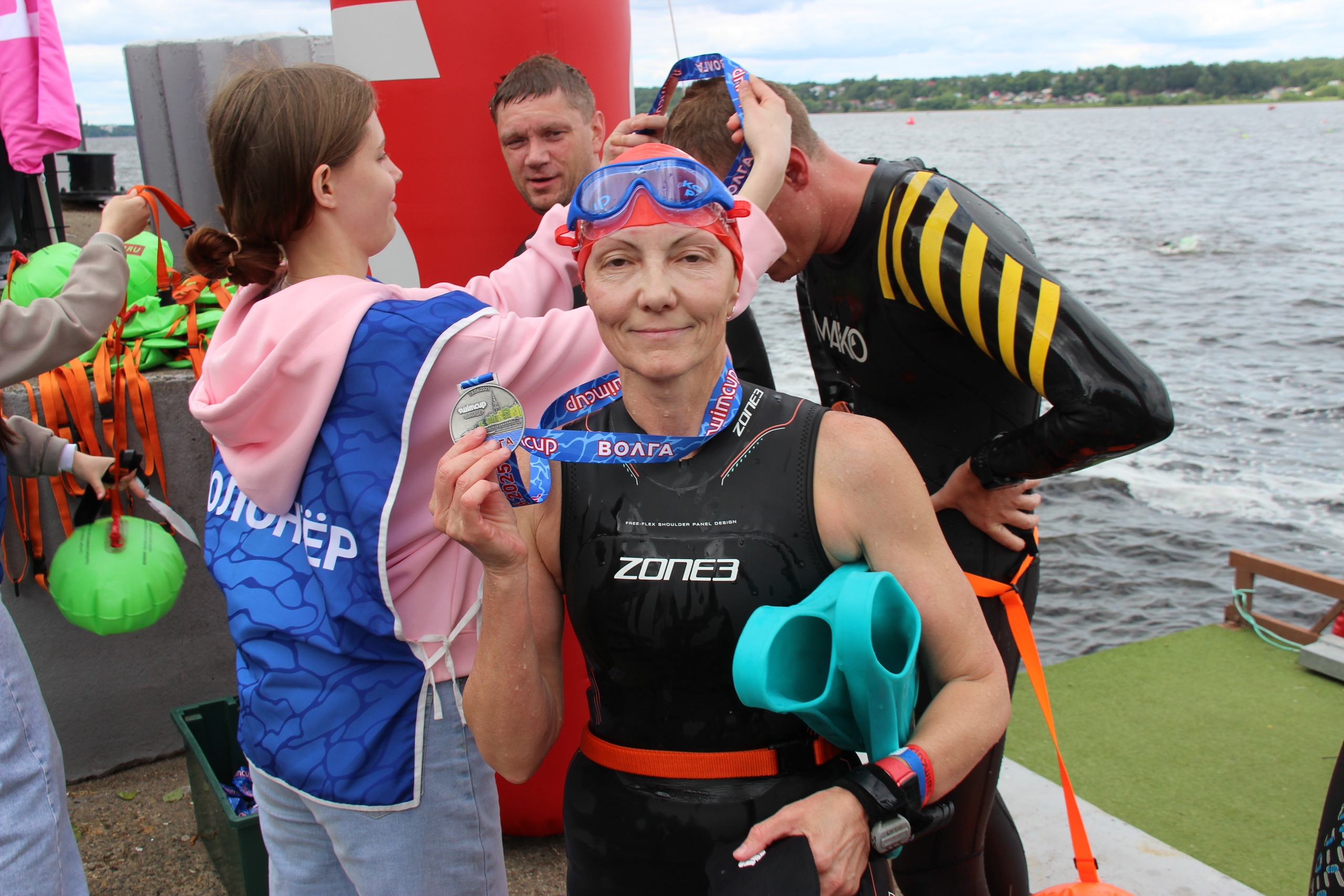 Кинешемцы стали призерами заплыва через Волгу Swimсup Open Water