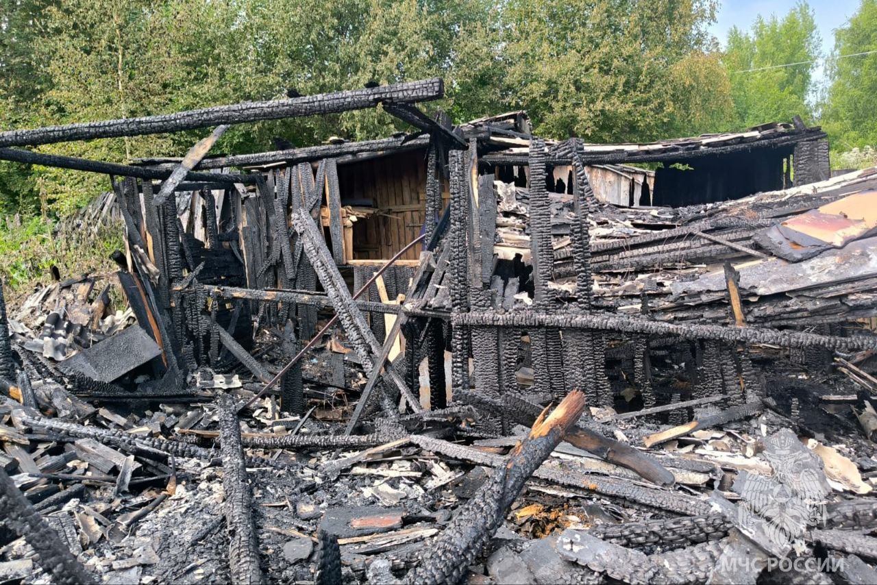 В Кинешме горели сараи, гараж и хозяйственные постройки