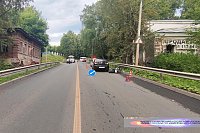 На ул.Юрьевецкой мотоциклист влетел «Мазду»